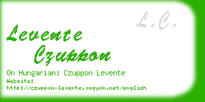 levente czuppon business card